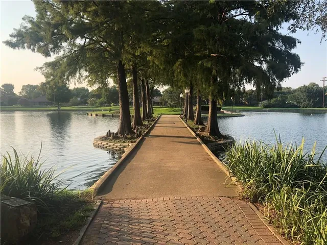 a view of a terrace with a garden