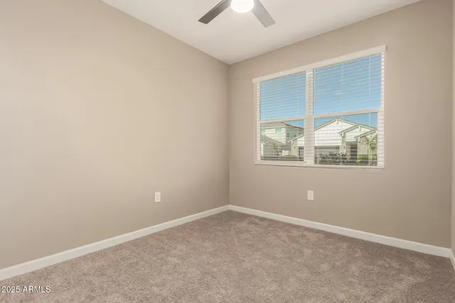 an empty room with closet