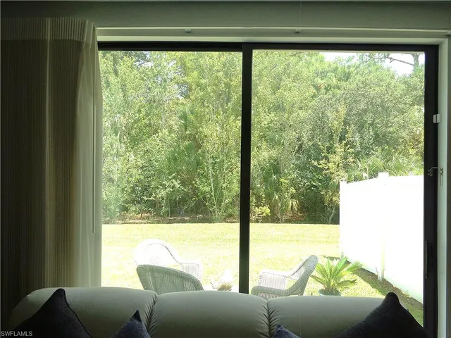 a view of a city from a living room