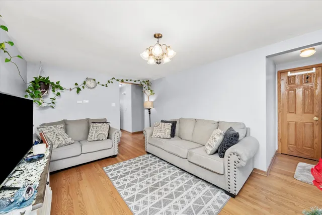 a living room with furniture and a couch