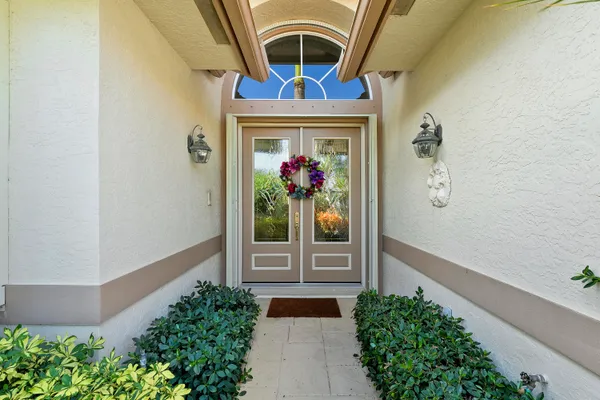 a view of front door of house