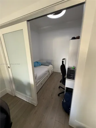 a living room with a couch and a table