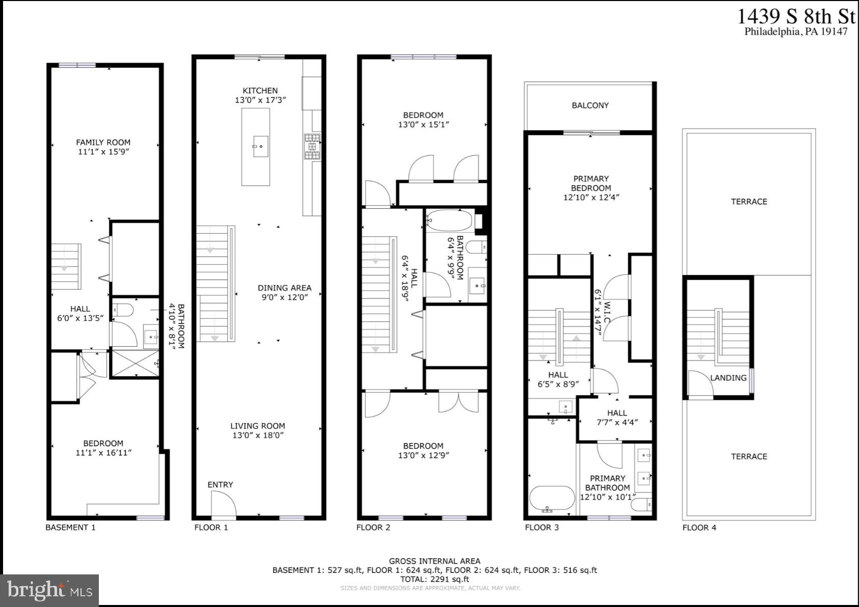 1439 South 8th Street Philadelphia, PA 19147 - Photo 72 of 72 Spacious multi-level home layout.