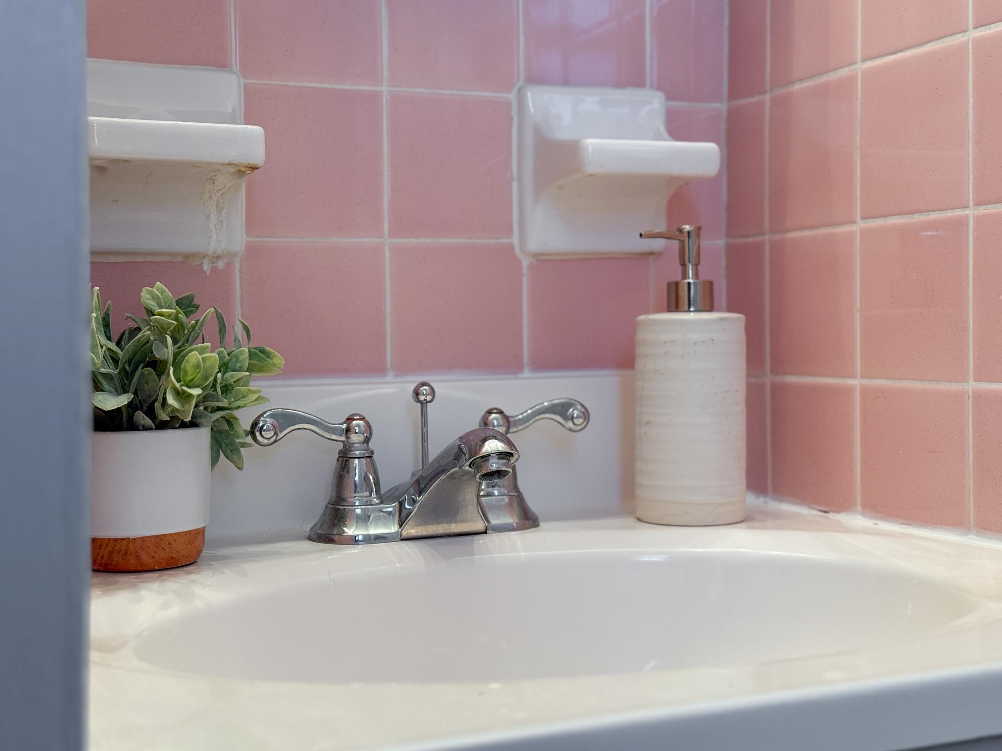 1606 Ridgeway Drive Staunton, VA 24401 - Photo 21 of 27 a bathroom sink with a potted plant
