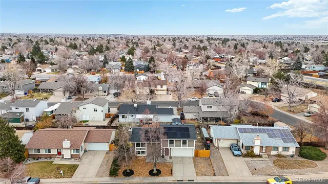 an aerial view of a city