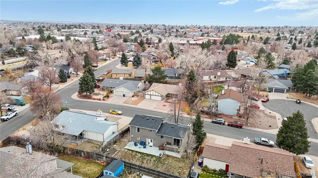 an aerial view of a city