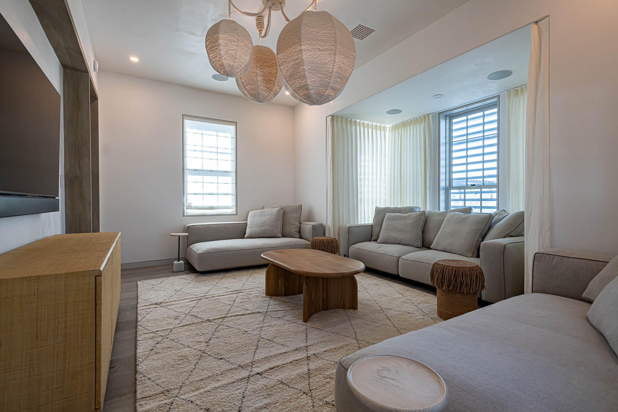 32 Mcgee Dr Inlet Beach Inlet Beach, FL 32461 - Photo 25 of 54 a living room with furniture and a large window