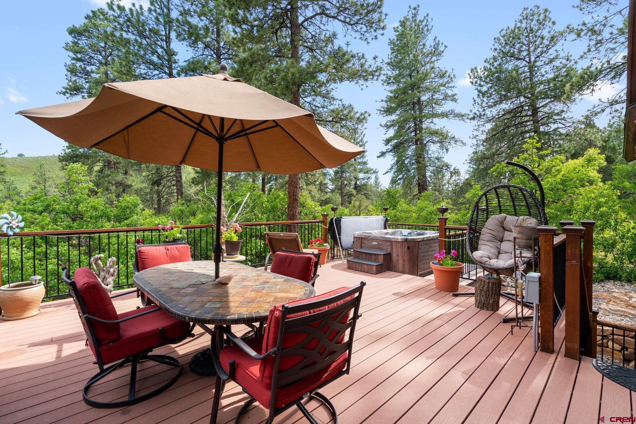 105 Window Lake Trail Durango, CO 81301 - Photo 28 of 36 a view of a roof deck with furniture