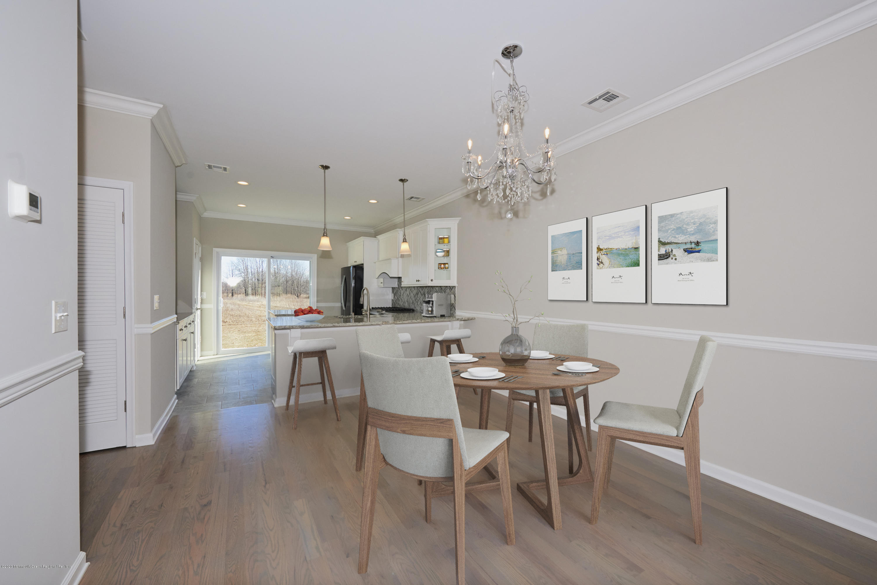 23 Green Tree Circle Hazlet, NJ 07730 - Photo 12 of 38 a view of a dining room with furniture and chandelier