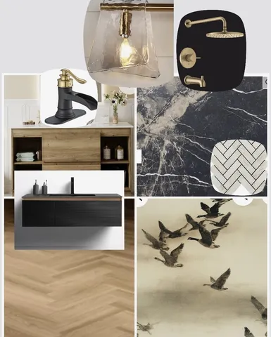 a living room with table