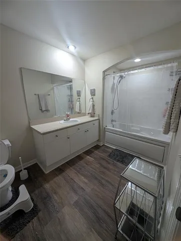 a room with a small space