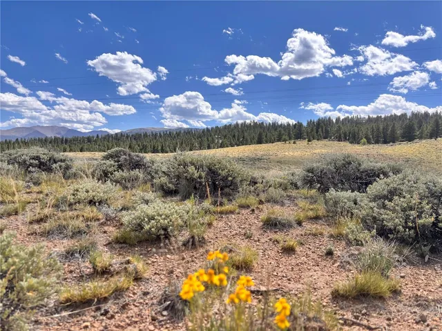 a view of an outdoor space and mountain view