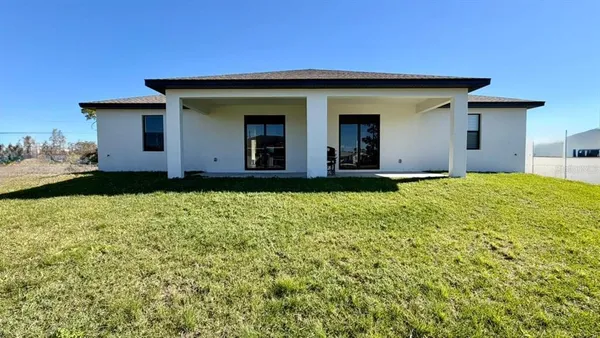 a house view with a garden space