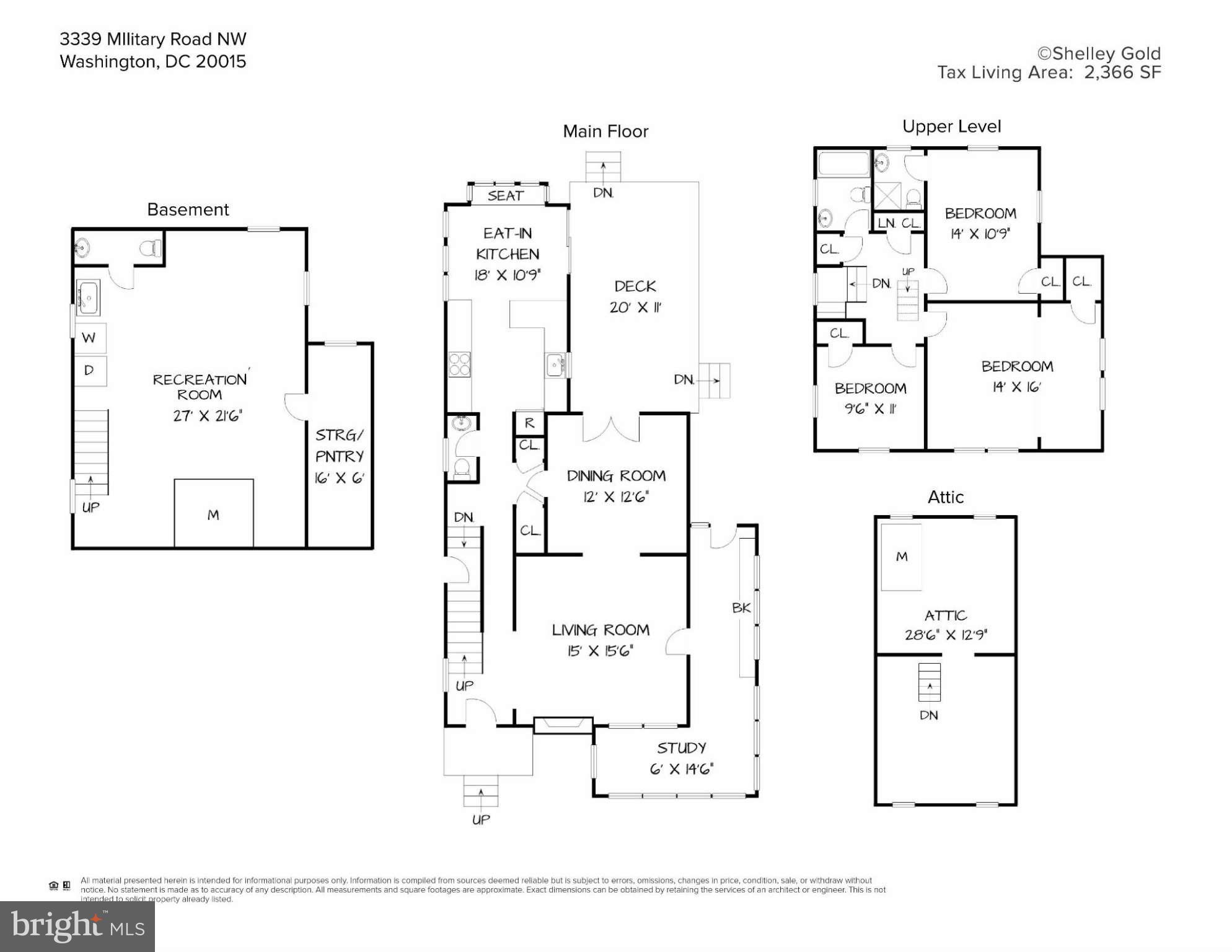 3339 Military Road Northwest Washington, DC 20015 - Photo 30 of 30 a picture of a floor plan