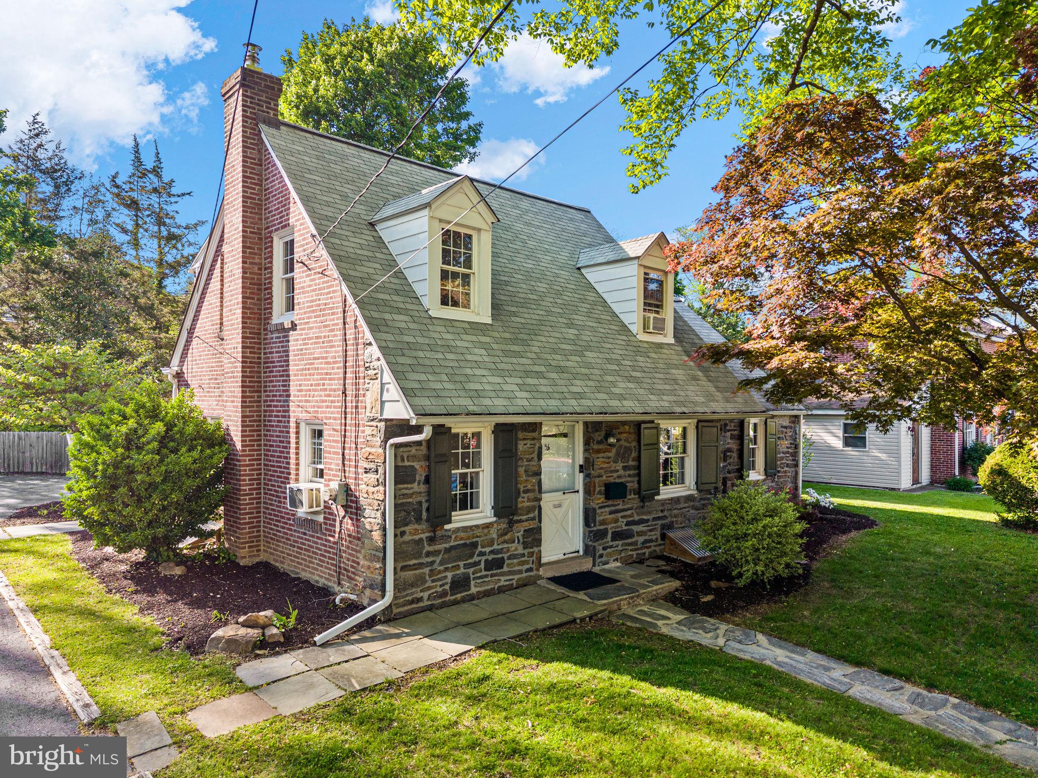 56 North Brookside Road Springfield, PA 19064 - Photo 1 of 32 Dream House w/ Classic Stone front & Brick 3-sided