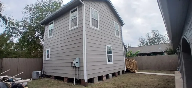 a view of a house with a balcony