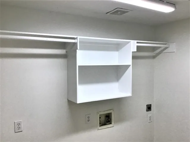 a view of backyard with green space