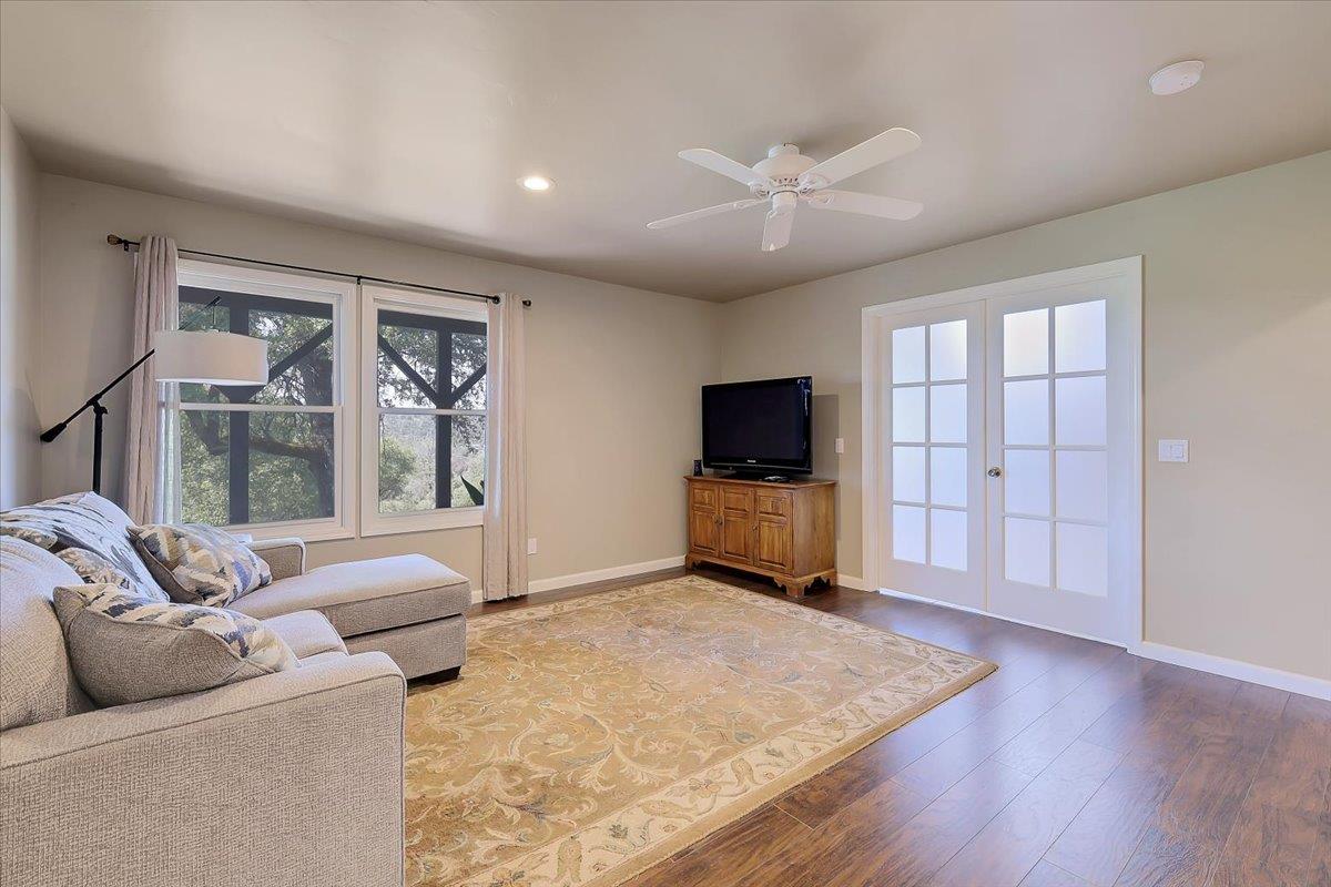 9521 Sicard Flat Road Browns Valley, CA 95918 - Photo 47 of 83 a living room with furniture and a flat screen tv