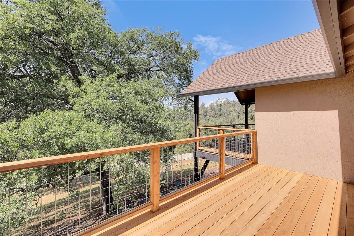 9521 Sicard Flat Road Browns Valley, CA 95918 - Photo 72 of 83 a view of balcony with wooden floor and fence