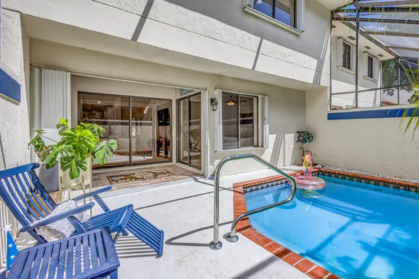 a outdoor space with patio furniture