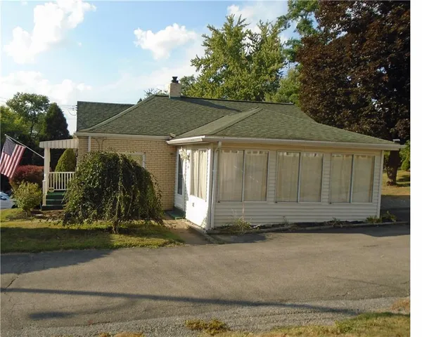 a front view of a house