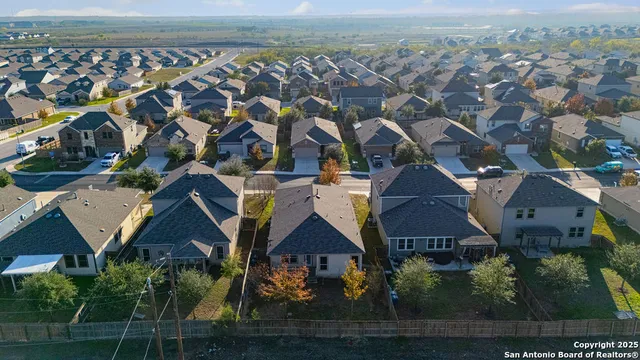 an aerial view of multiple house