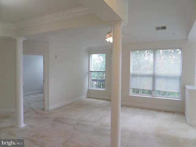 a view of small space with racks on the wall