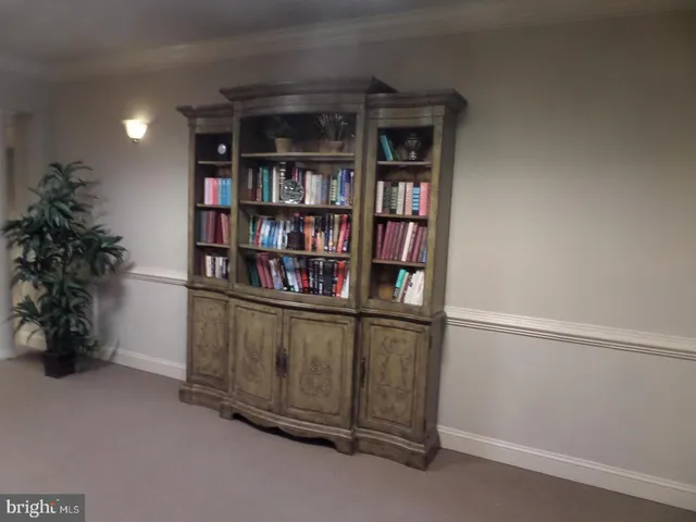 a view of a book shelf with lots of books