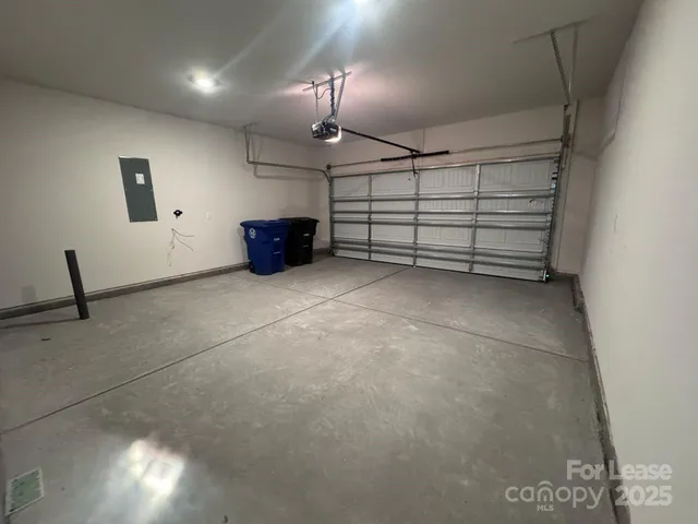 a view of a garage