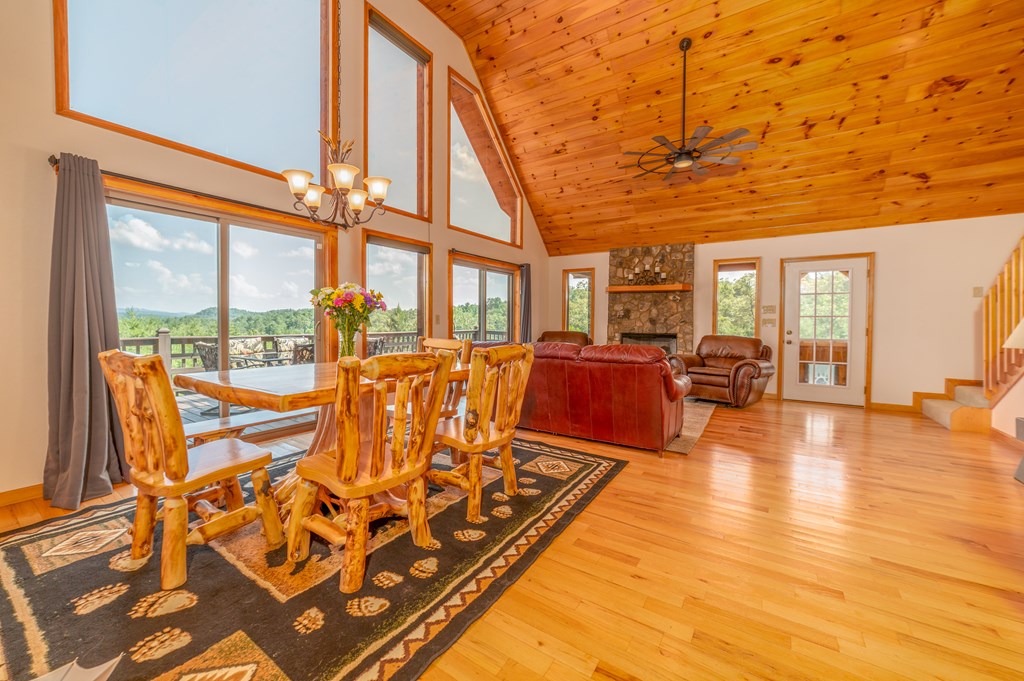 730 Dillon Oaks Drive Murphy, NC 28906 - Photo 14 of 38 a living room with furniture large window and wooden floor