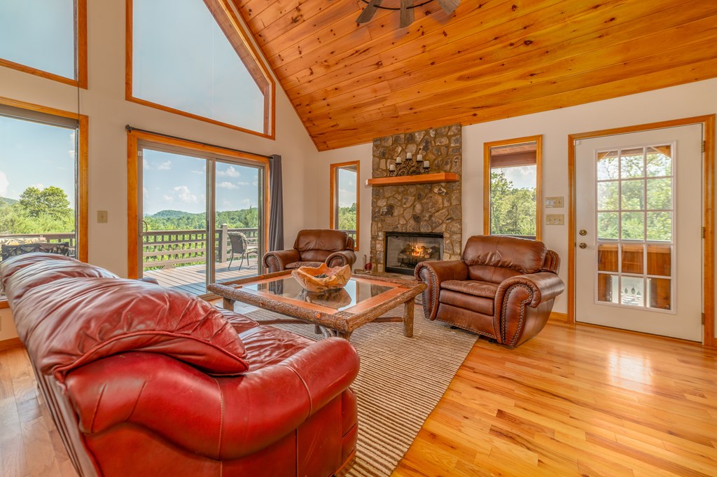 730 Dillon Oaks Drive Murphy, NC 28906 - Photo 15 of 38 a living room with furniture a large window with outer view