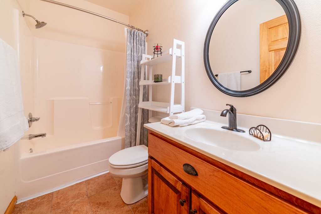 730 Dillon Oaks Drive Murphy, NC 28906 - Photo 33 of 38 a bathroom with a sink a toilet and a mirror