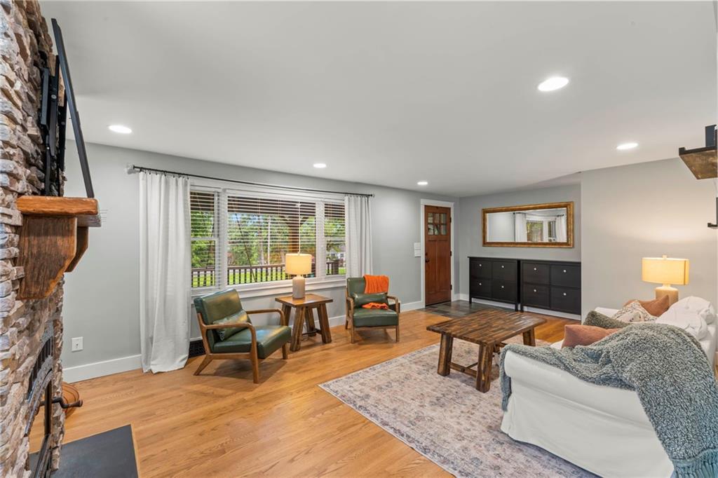 857 East McMurray Road Venetia, PA 15367 - Photo 8 of 37 a living room with furniture and a floor to ceiling window