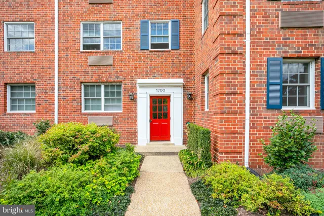 a front view of a building