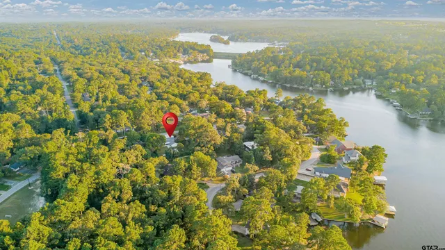 a view of a lake with a mountain view