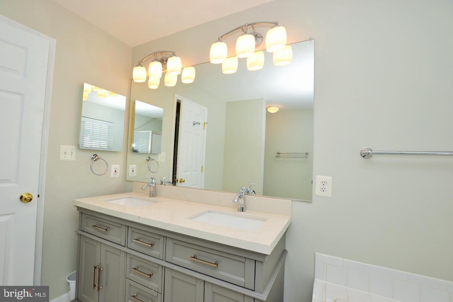 43048 Zander Terrace Ashburn, VA 20147 - Photo 10 of 18 a bathroom with a sink and a mirror