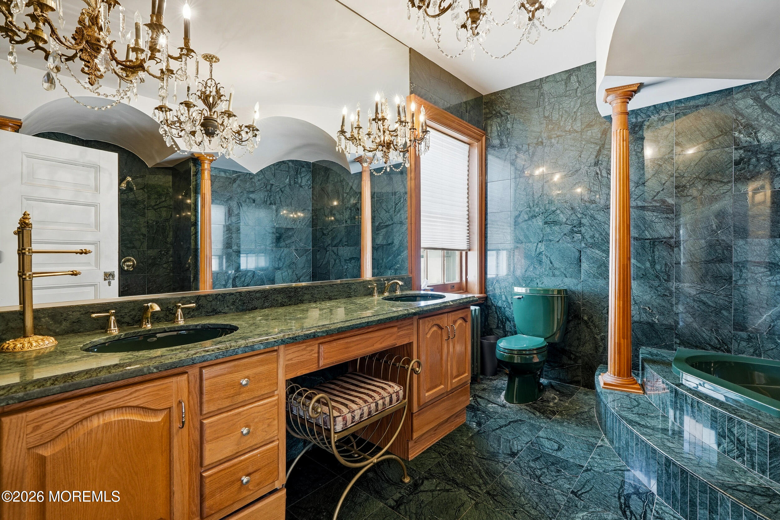 3 Elberon Square Long Branch, NJ 07740 - Photo 15 of 22 a spacious bathroom with a granite countertop sink a large mirror and a shower