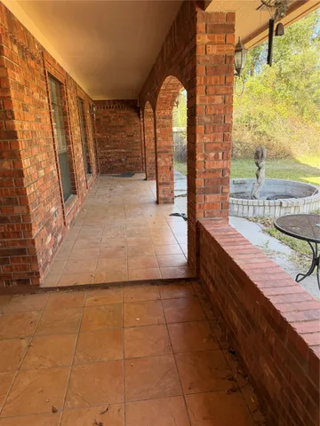a living room with a fireplace