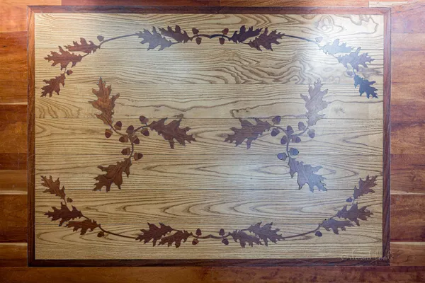 a view of a garden with a lake view