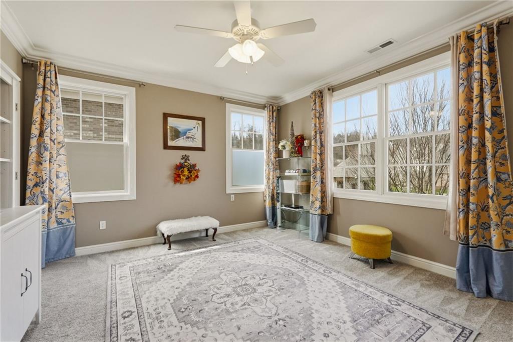 1690 Shelburne Lane Pittsburgh, PA 15217 - Photo 37 of 50 a bedroom with furniture and a large window