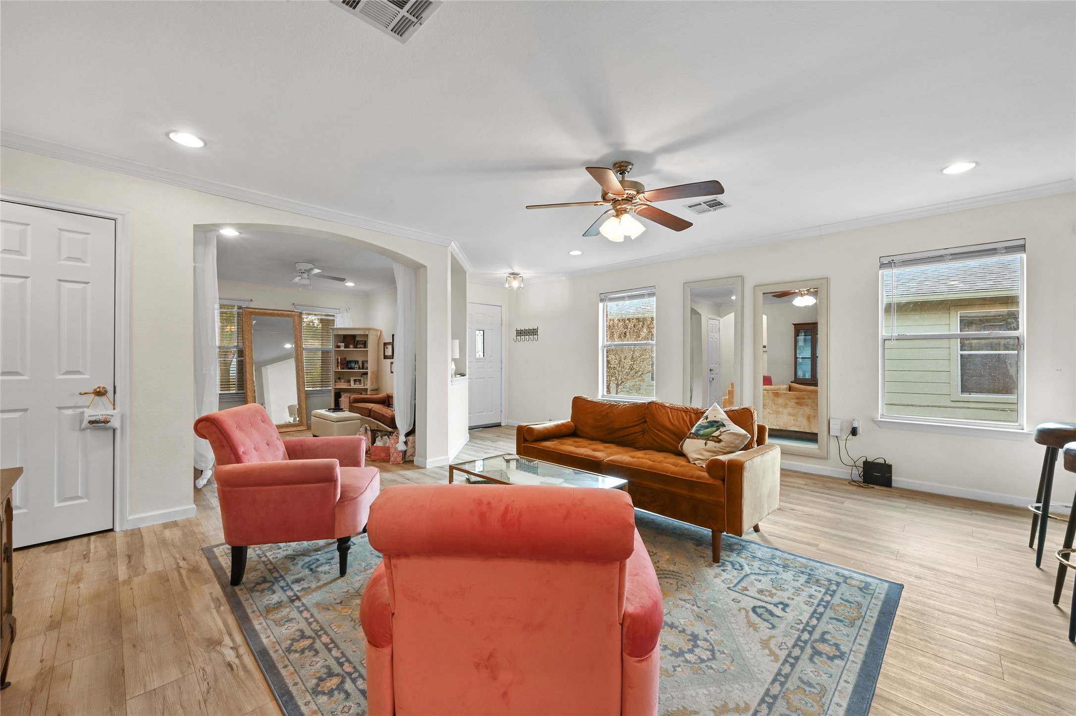 7620 Cayenne Lane Austin, TX 78741 - Photo 7 of 27 a living room with furniture and a rug
