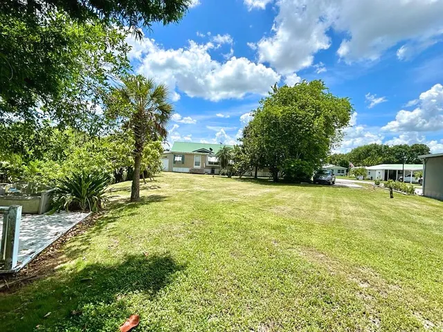 a view of an ocean from a yard
