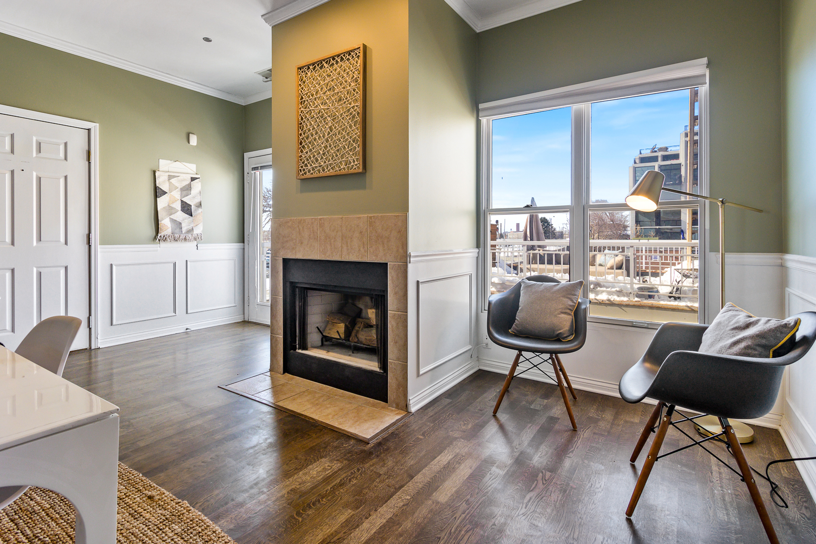 51 West 15th Street, Unit K2 Chicago, IL 60605 - Photo 14 of 28 a living room with furniture and a fireplace