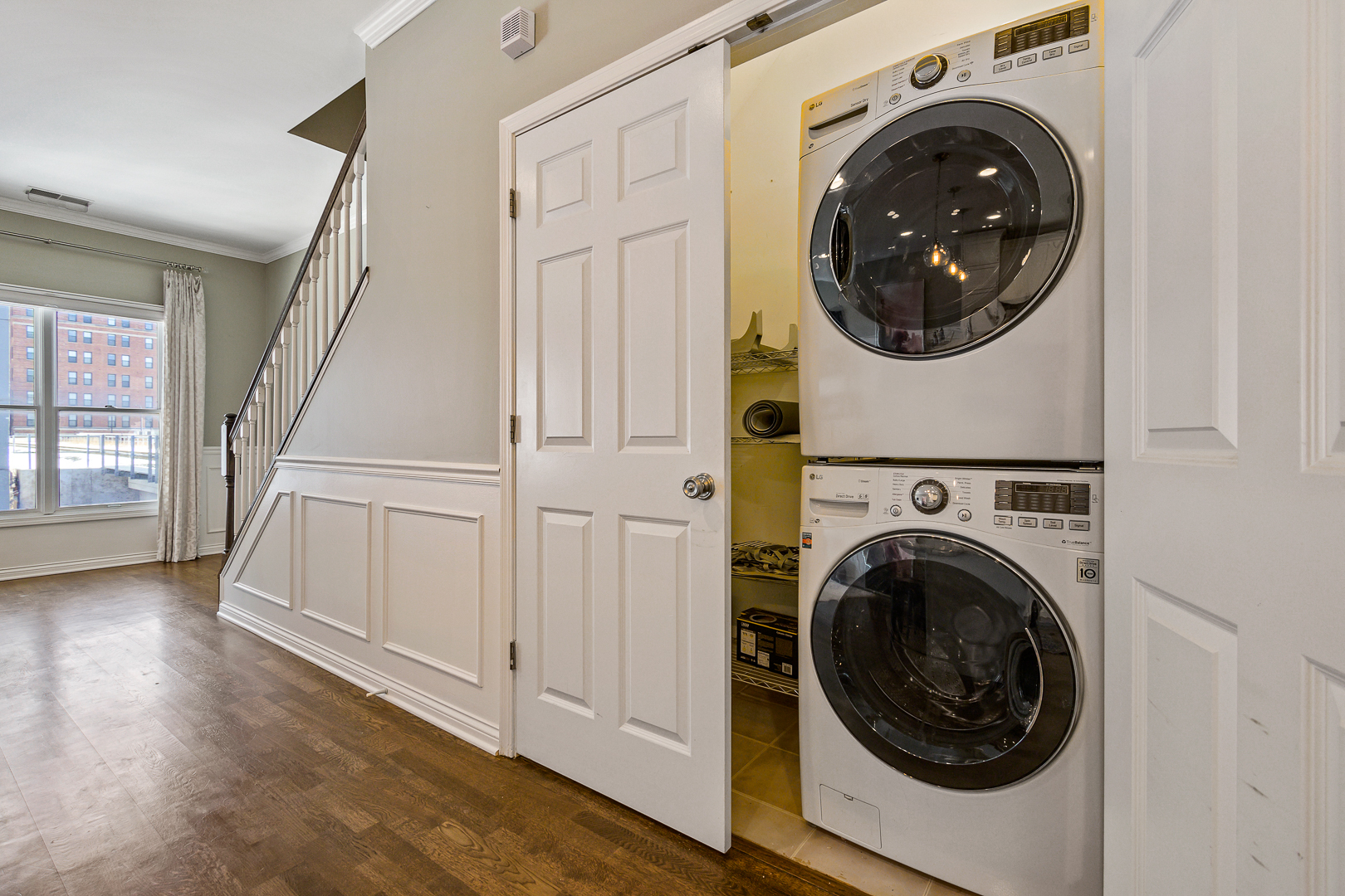 51 West 15th Street, Unit K2 Chicago, IL 60605 - Photo 26 of 28 a view of a hallway with washer and dryer