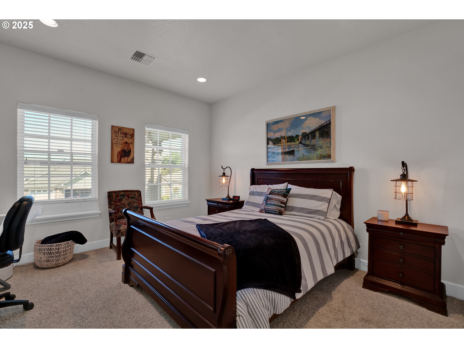 685 St Andrews Loop Creswell, OR 97426 - Photo 33 of 47 a bedroom with a bed and a window