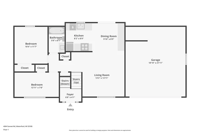 $395,000 | 4504 Sunset Road, Waterford, WI 53185