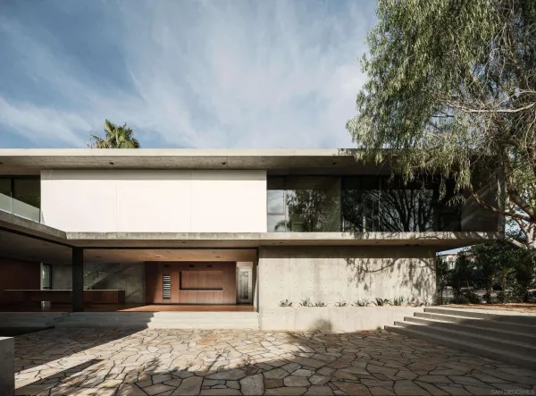 a front view of house with outdoor space