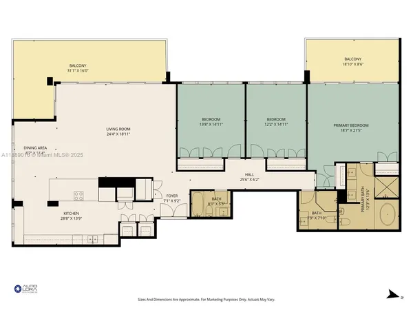 $2,495,000 | 3 Grove Isle Drive, Unit C1802, Coconut Grove, FL 33133