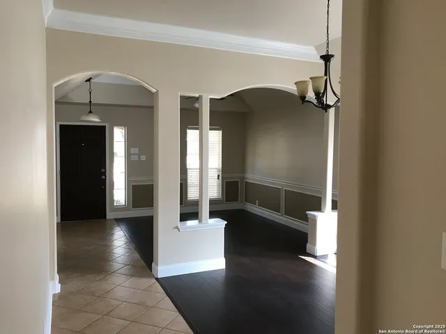 a view of gallery with stairs