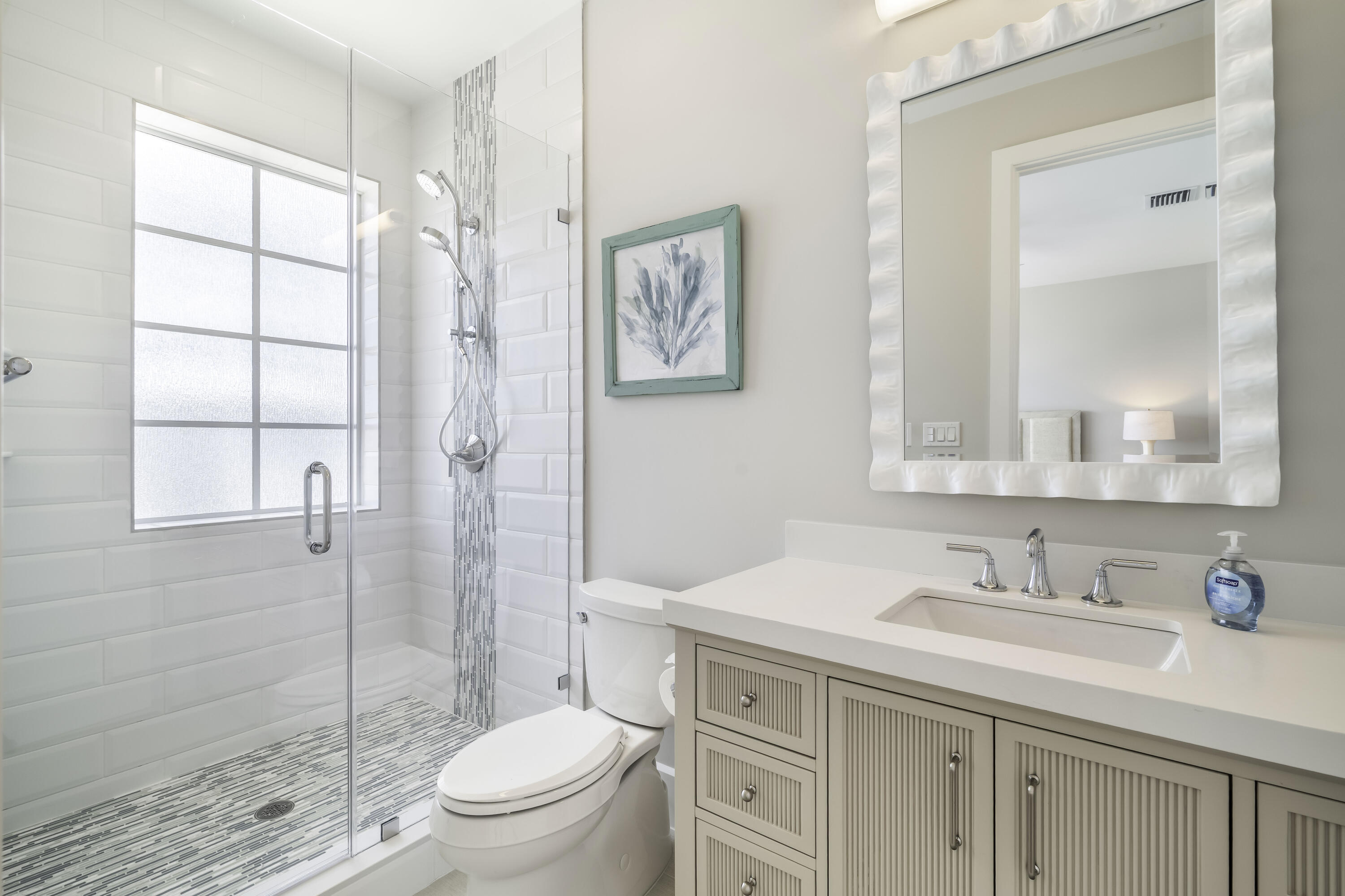 815 39th Street Marathon, FL 33050 - Photo 21 of 24 a bathroom with a granite countertop sink a toilet and a shower